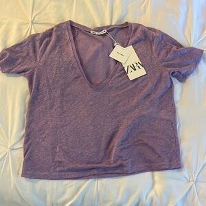 Zara top, linen, size small